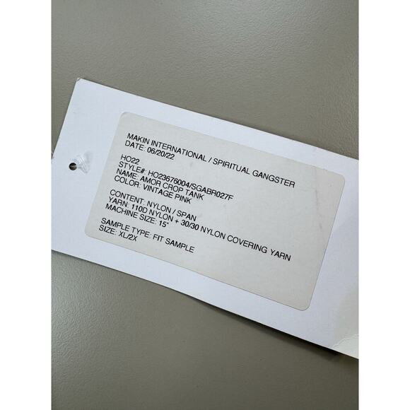 Spiritual Gangster NWT Women’s Crop Tank Size XS S Pink Ballet Ribbed Revolve - Picture 6 of 11